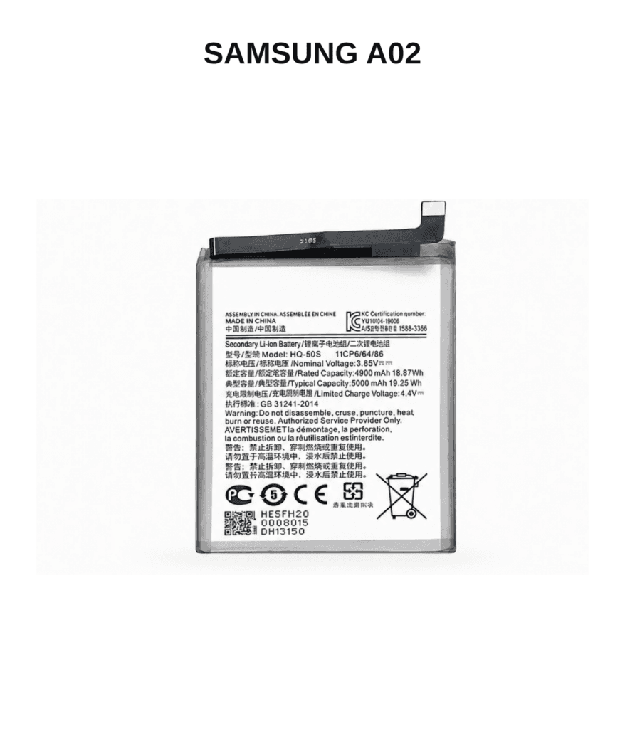 Samsung Galaxy A02 Replacement Battery