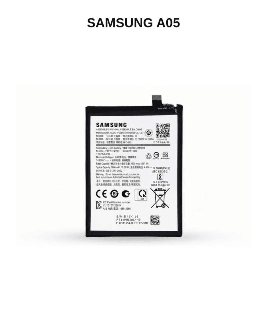 Samsung Galaxy A05 Replacement Battery