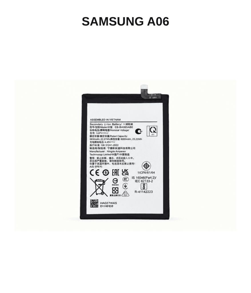 Samsung Galaxy A06 Replacement Battery