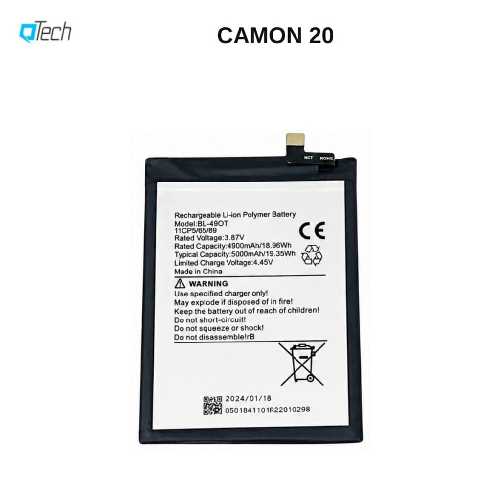 Tecno CAMON 20 Replacement Battery