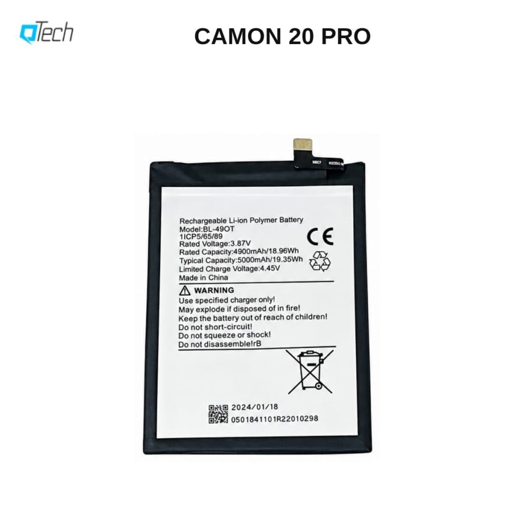 Tecno CAMON 20 PRO Replacement Battery