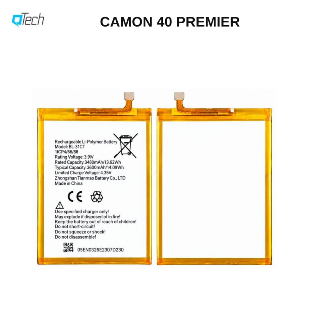 Tecno CAMON 40 PREMIER Replacement Battery