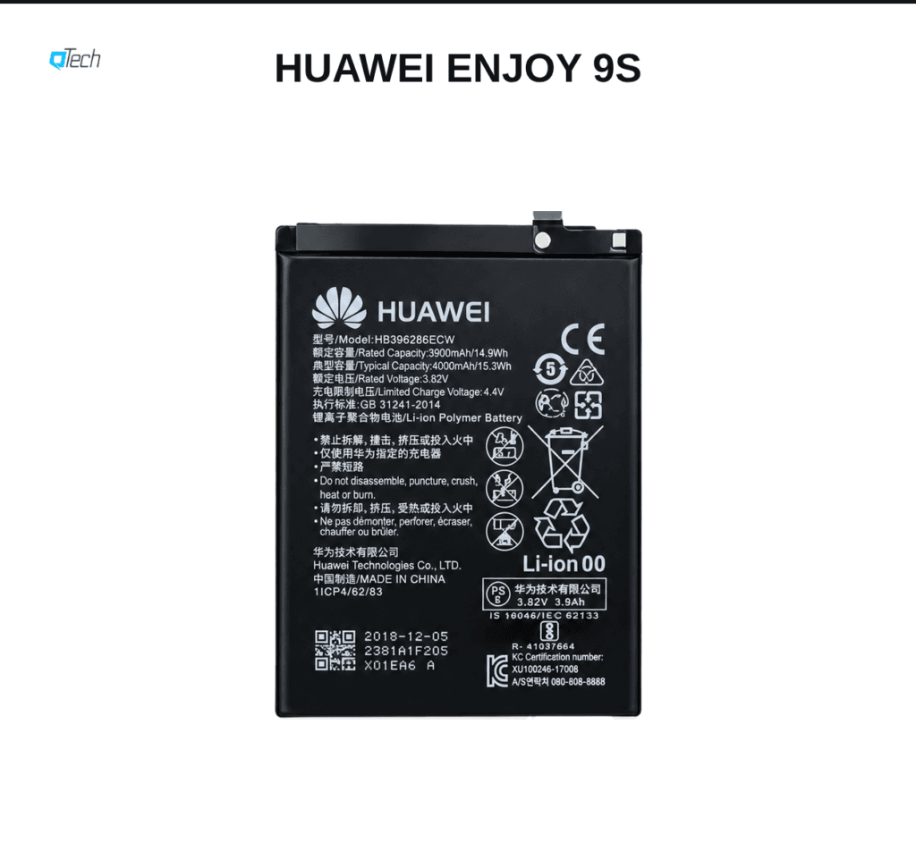 Huawei Enjoy 9s Battery