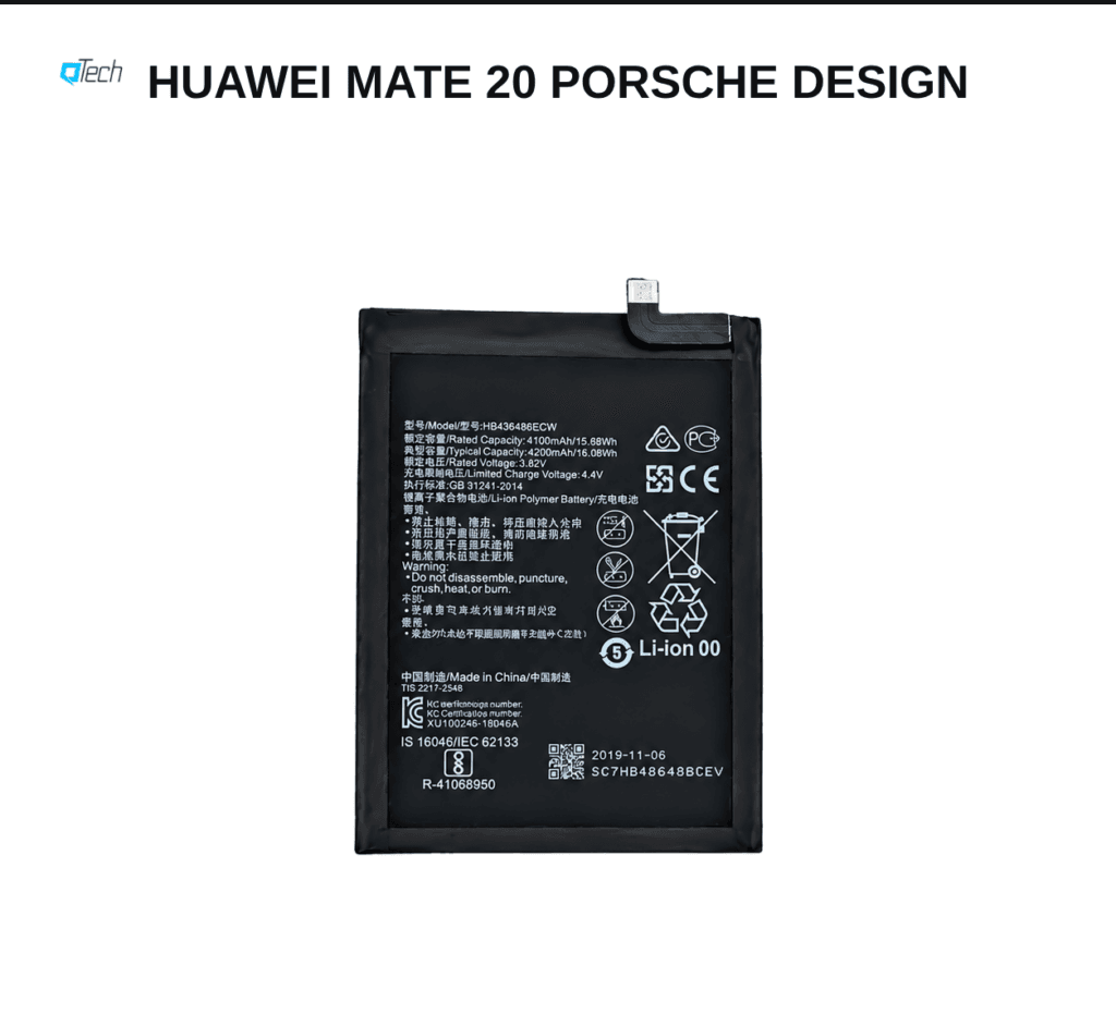 Huawei Mate 20 Porsche Design Battery