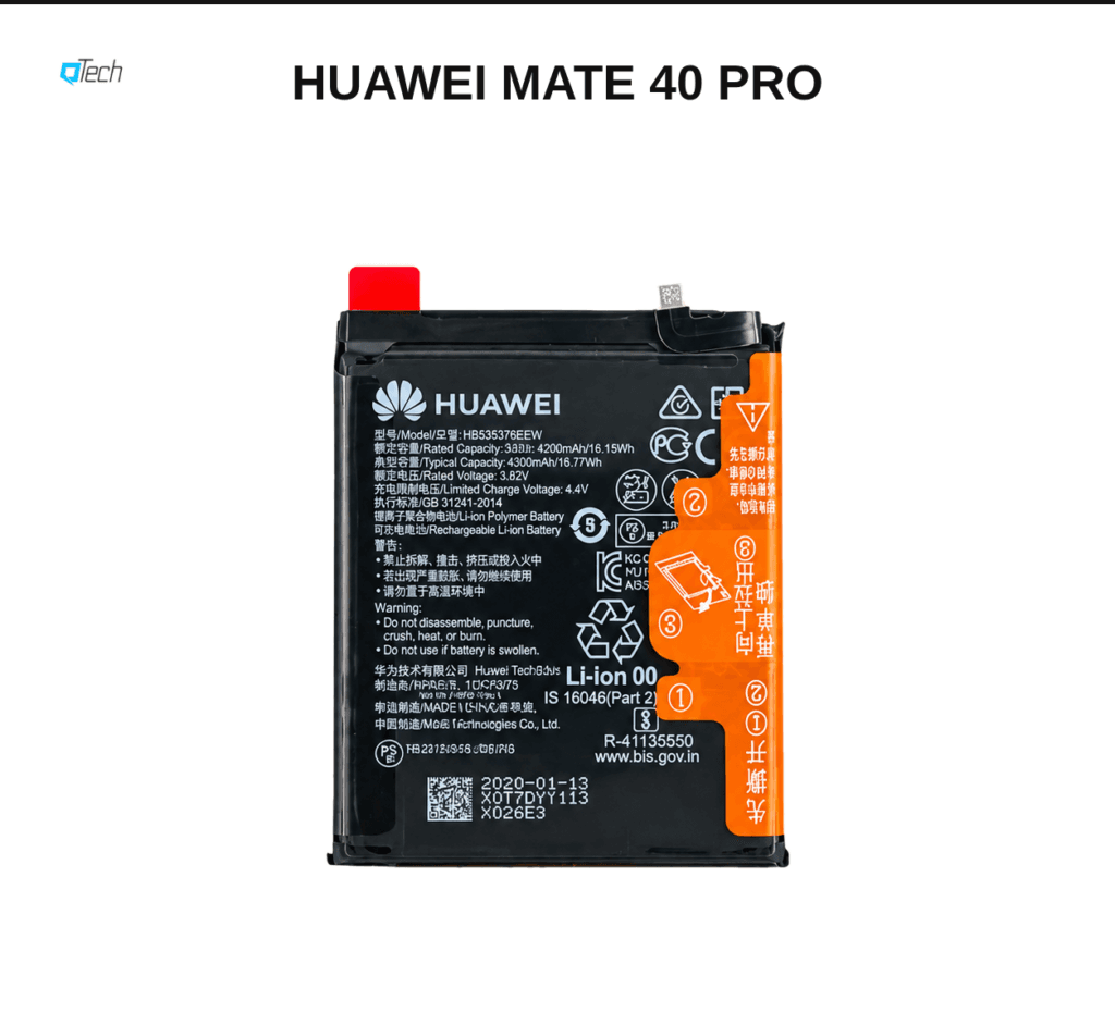 Huawei Mate 40 Pro Battery