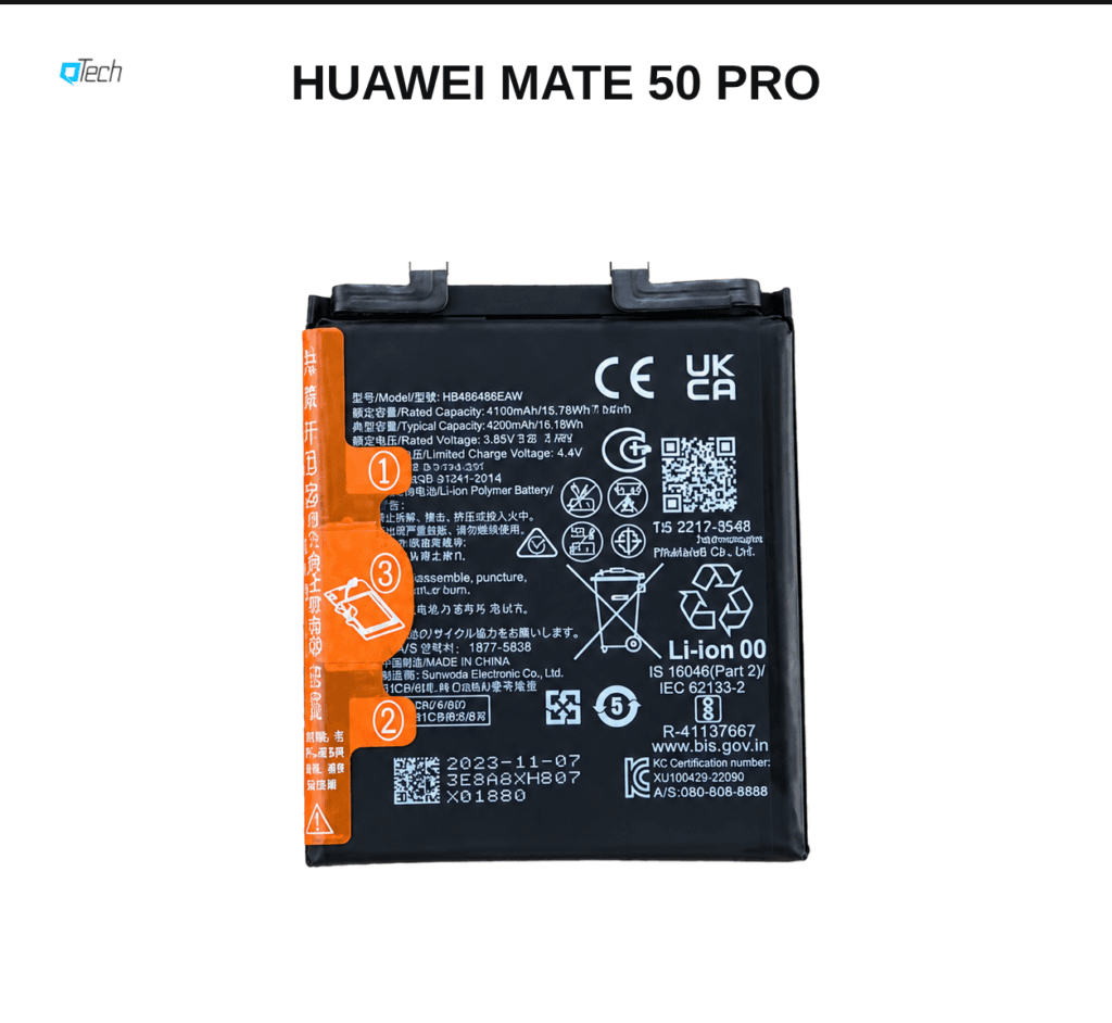 Huawei Mate 50 Pro Battery