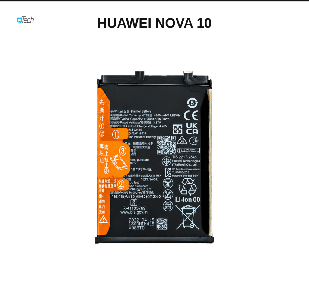 Huawei nova 10 Battery
