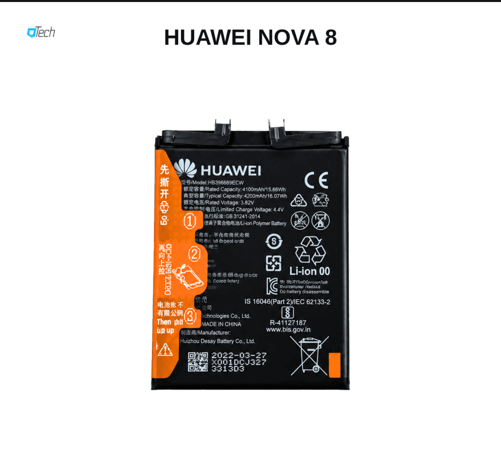 Huawei nova 8 Battery