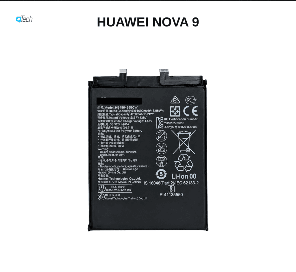 Huawei nova 9 Battery