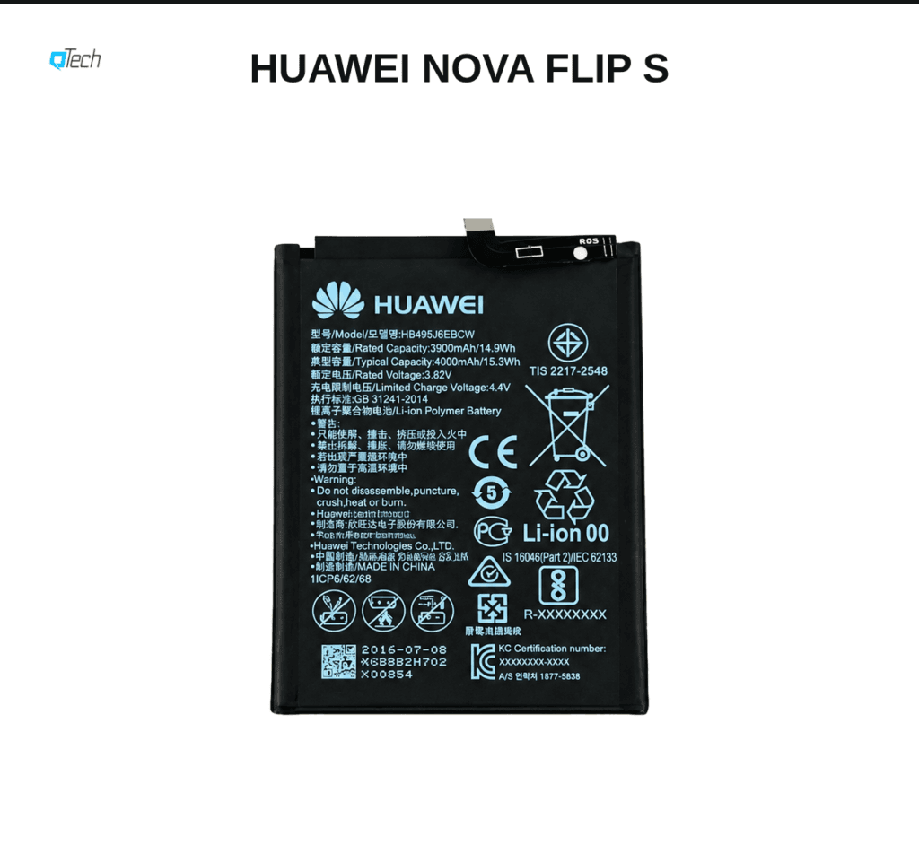 Huawei nova Flip S Battery