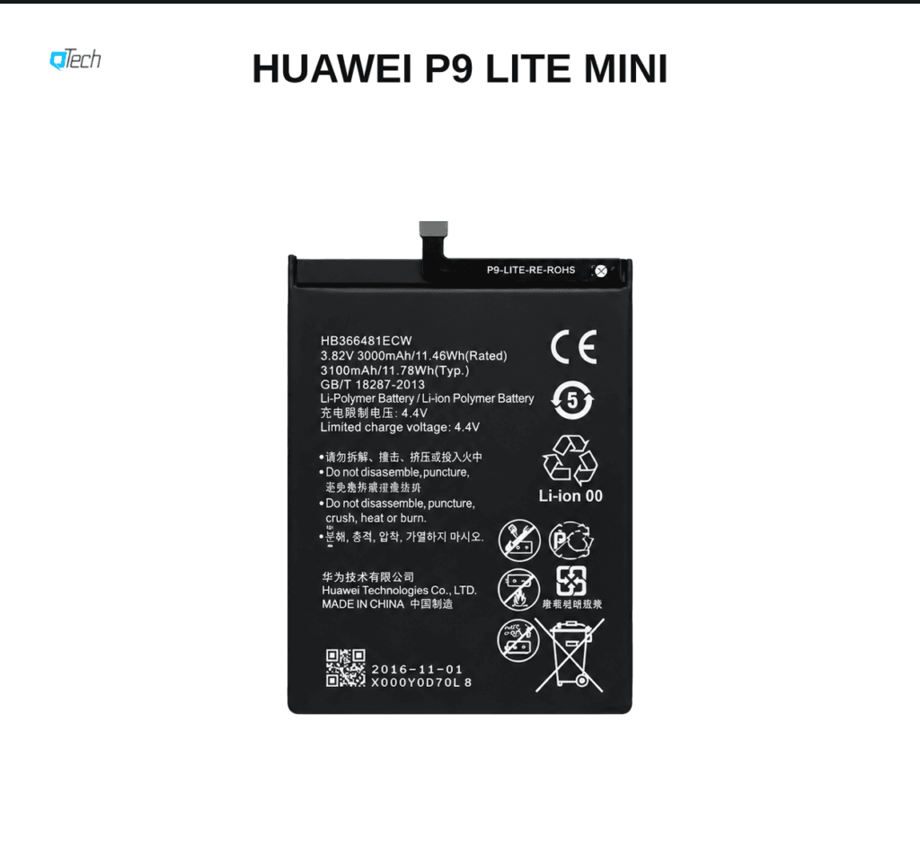 Huawei P9 Lite Mini Battery