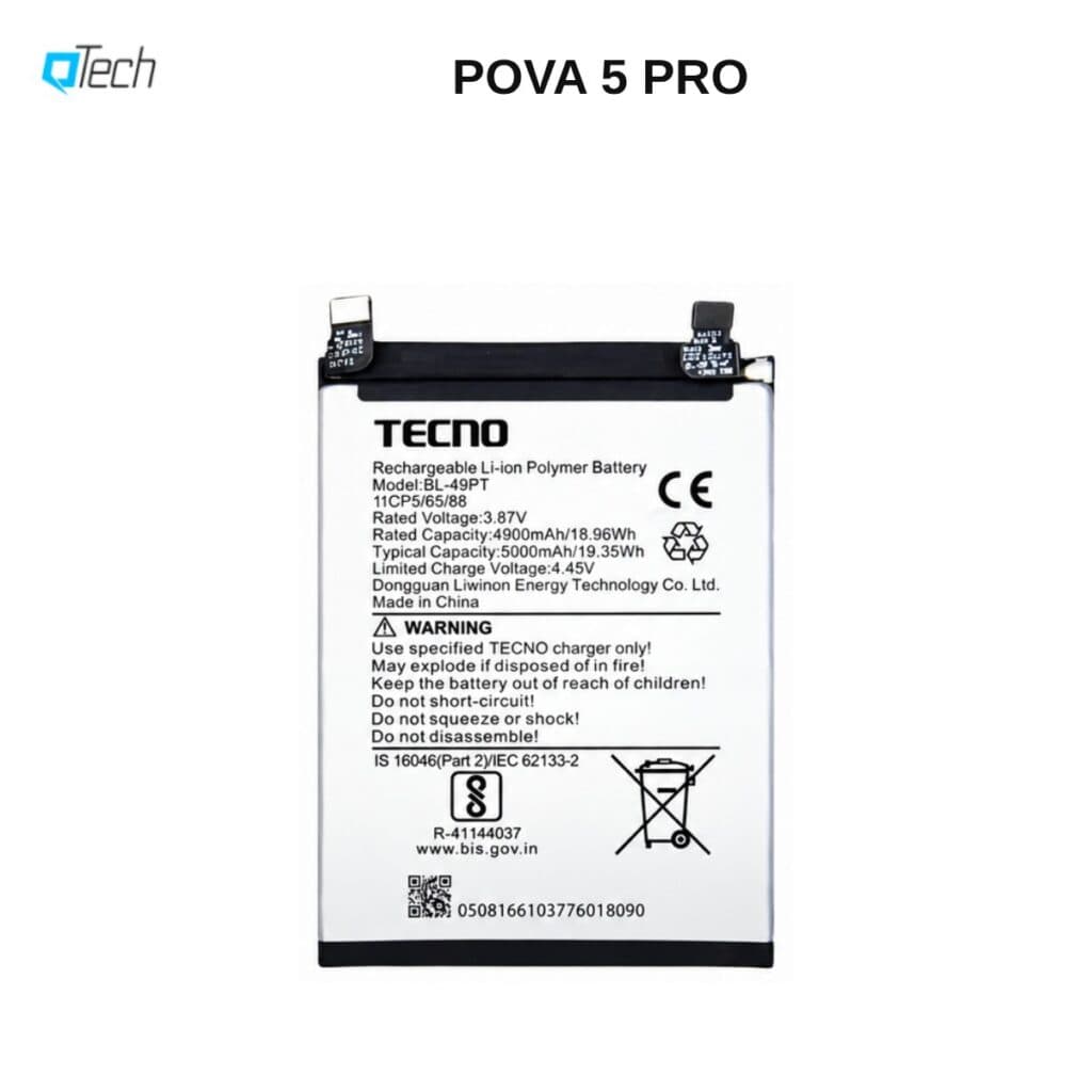 Tecno POVA 5 PRO Replacement Battery