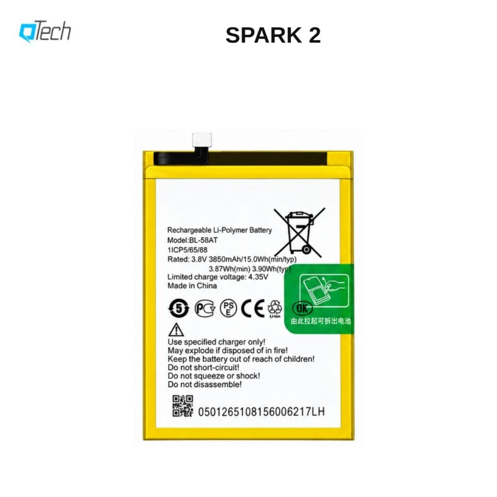 Tecno SPARK 2 Replacement Battery