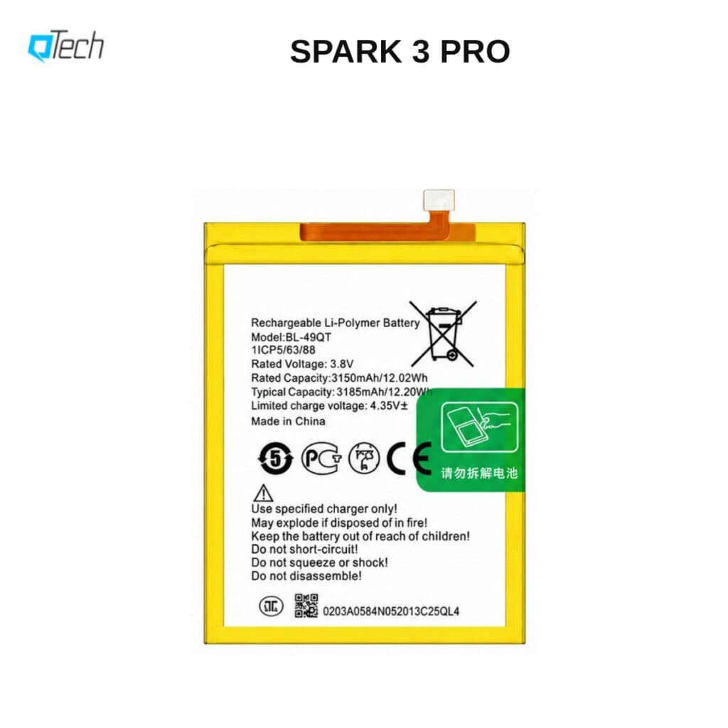 Tecno SPARK 3 PRO Replacement Battery