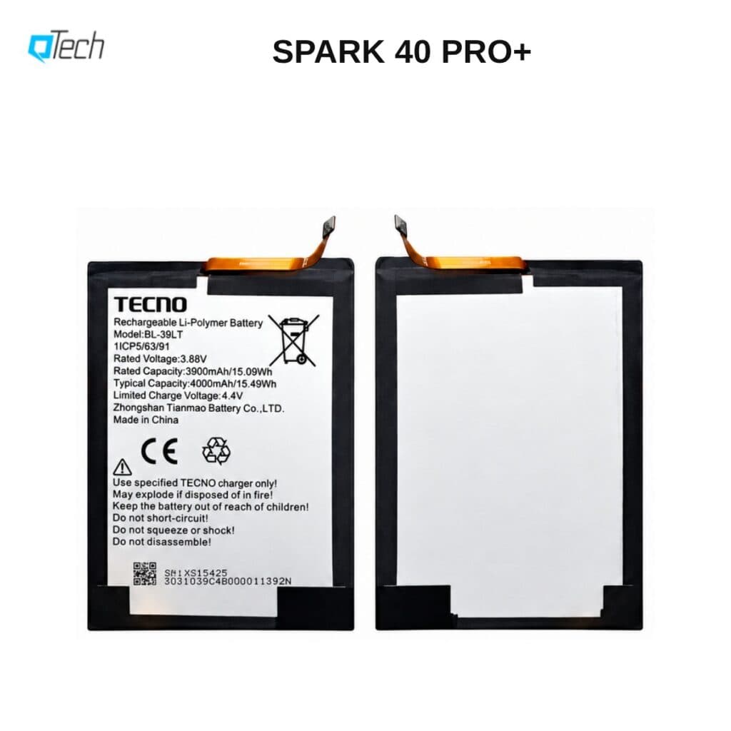 Tecno SPARK 40 PRO+ Replacement Battery