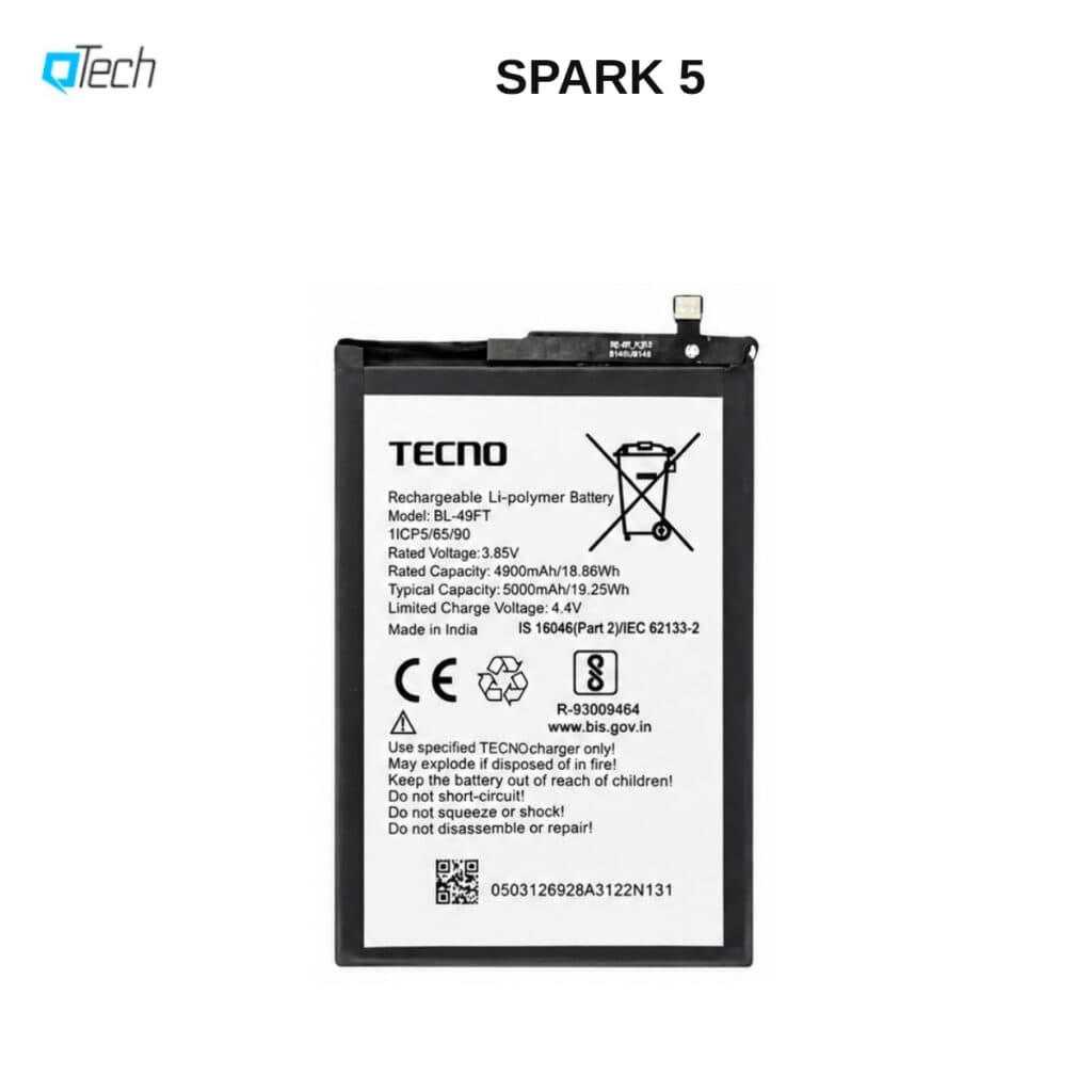 Tecno SPARK 5 Replacement Battery