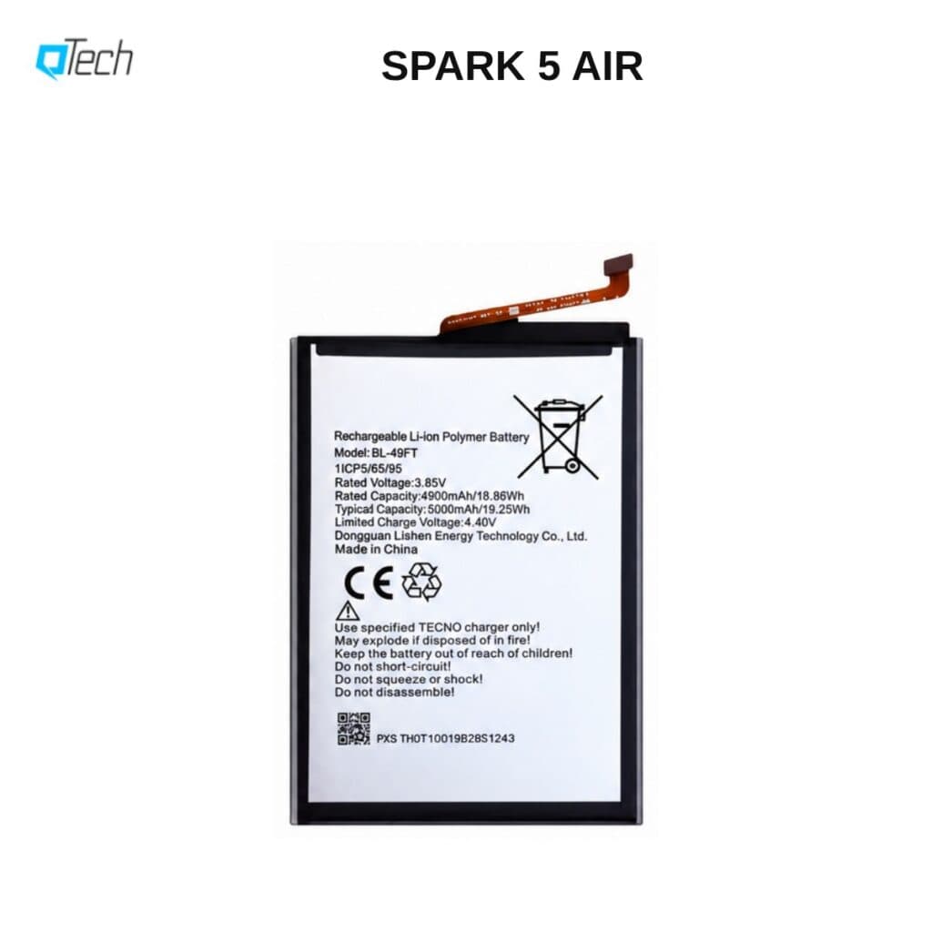 Tecno SPARK 5 AIR Replacement Battery