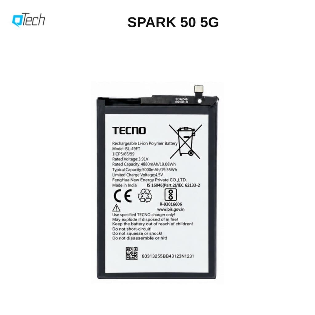 Tecno SPARK 50 5G Replacement Battery